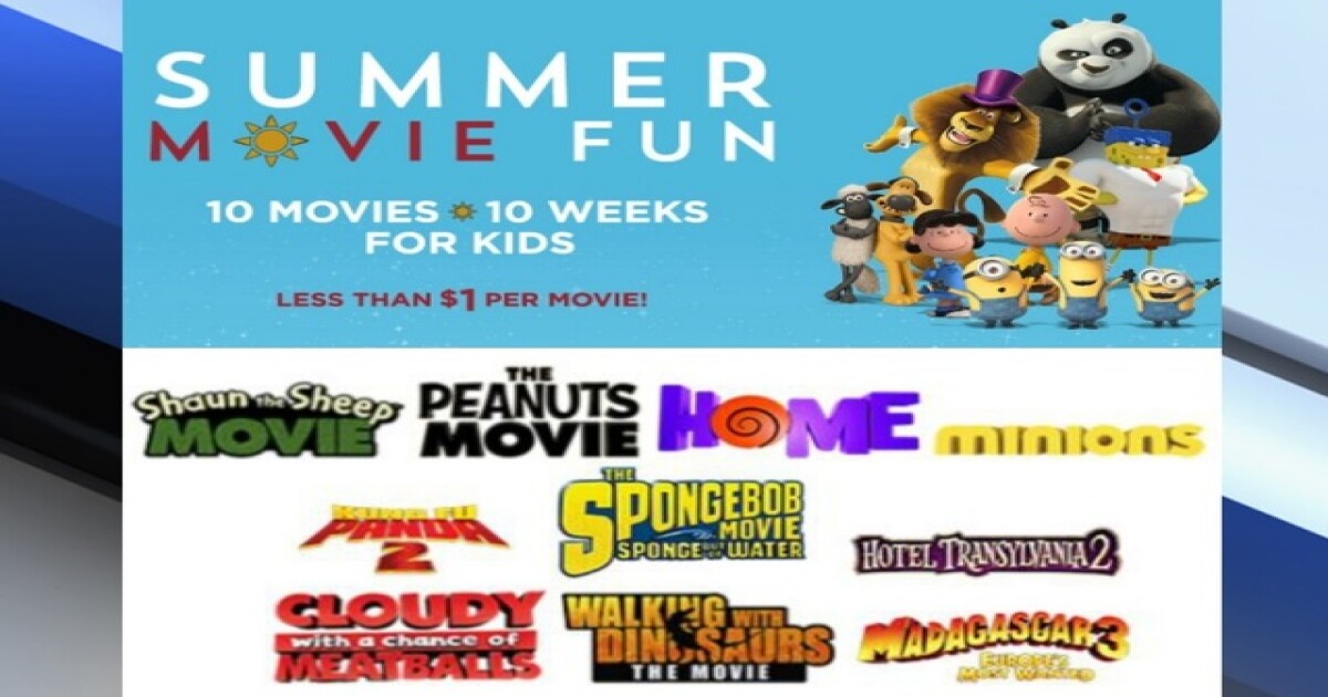 Summer Movie Fun 10 movies at Harkins for 7